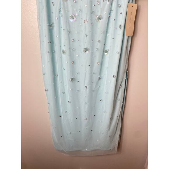 NWT ADRIANNA PAPELL DRESS GOWN 16W MOTHER OF THE BRIDE BLUE FORMAL EVENING - Picture 9 of 16